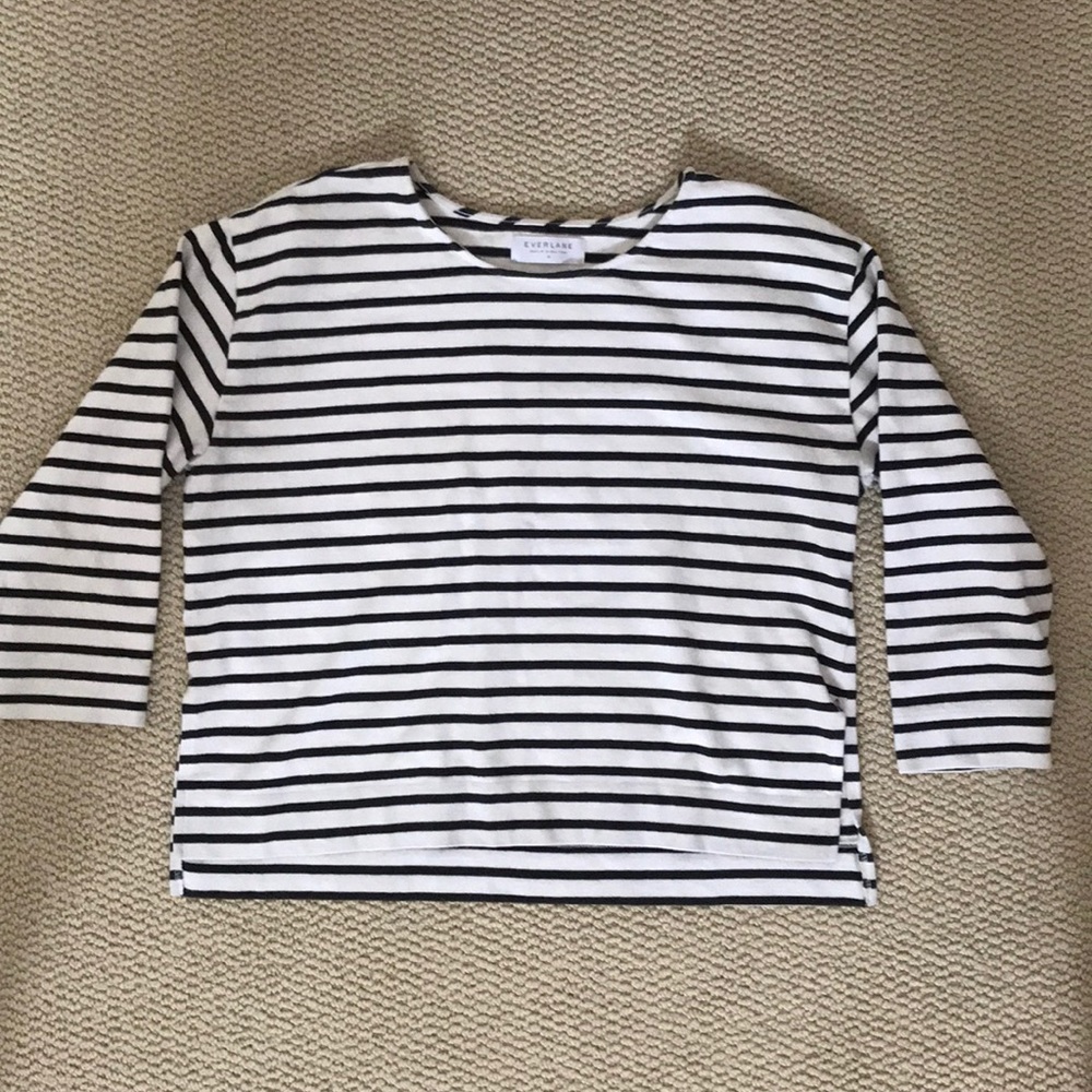 Everlane boxy cut cropped shirt